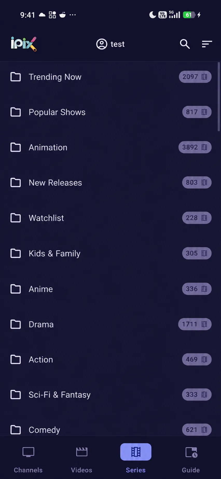 Tivelio series catalog on mobile